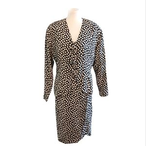 100% Silk Vintage Albert Nipon 2 Piece Skirt Suit Size 12 Dress Suit Set